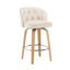 Tabouret de bar et de comptoir pivotant rembourré avec structure en bois (ensemble de 3)-117969099-117969103