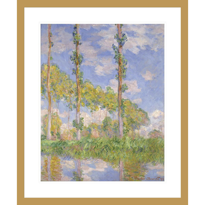 Peupliers au soleil par Claude Monet, Claude Monet, impression giclée sur cadre, H 28,16 po x l 23,5 po