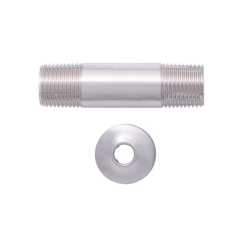 Bras de douche de plafond 3" avec bride, Nickel brossé