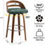 Tabouret de bar pivotant moderne Mahtab-724164599-724164593