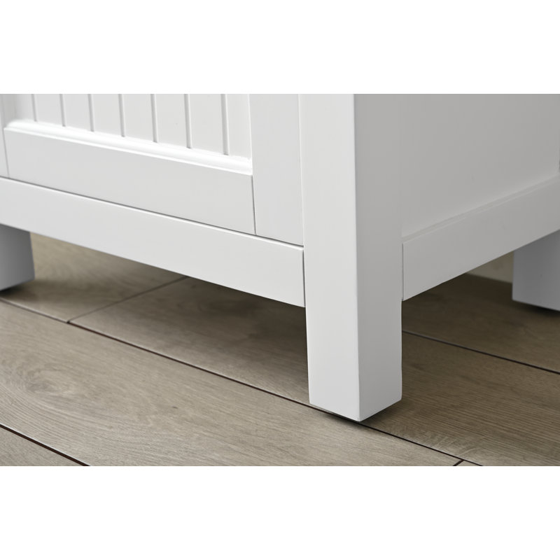 Meuble-lavabo simple 20 po avec plateau en céramique Boesch, Blanc