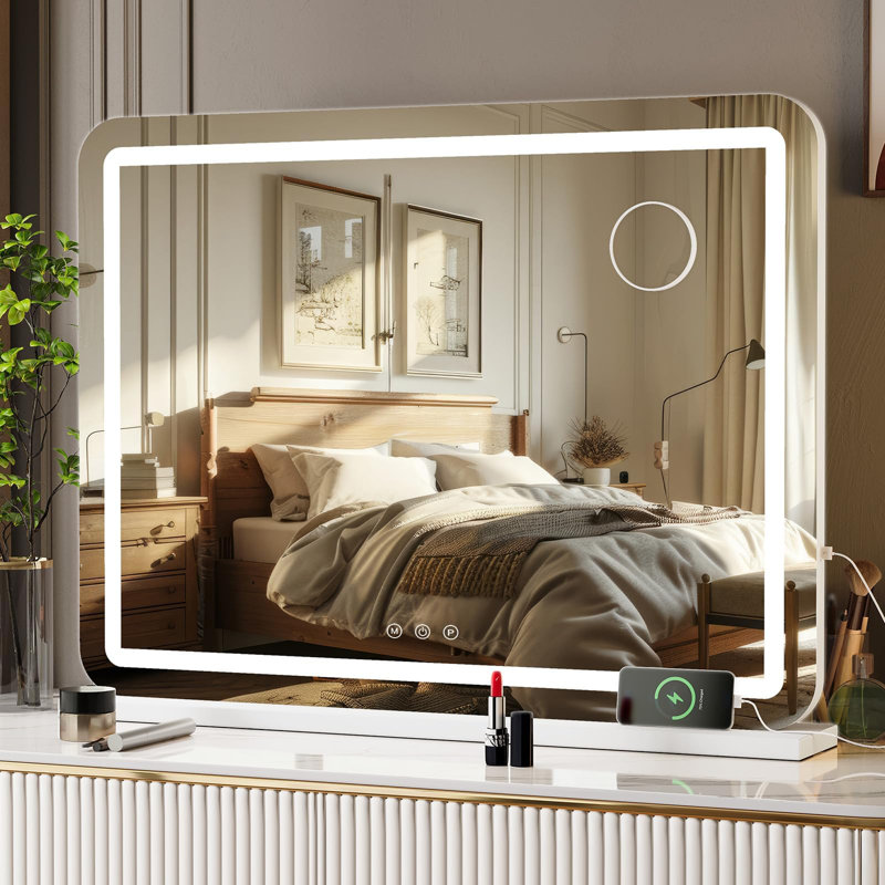 Metal Rectangle Mirror, 48 cm H x 58cm W
