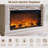 Farmhouse 52" Tv Stand With Electric Fireplace Mantel & Storage Cabinets With 36" Freestanding Heater, Remote-Controlled Adjustable 3D Flames-982852443
