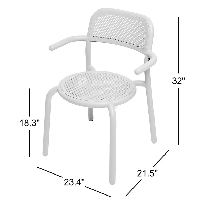 Toní Stacking Patio Dining Armchair, Mist Green