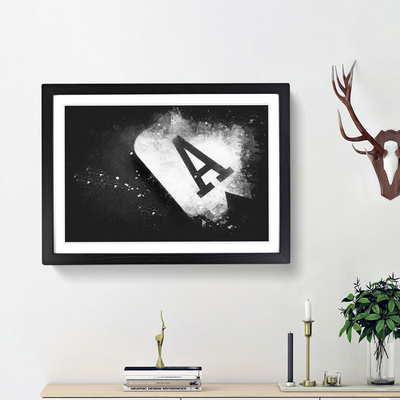 The Ace of Spades - Framed Print, Black Framed, 33cm H x 45cm W x 2cm D