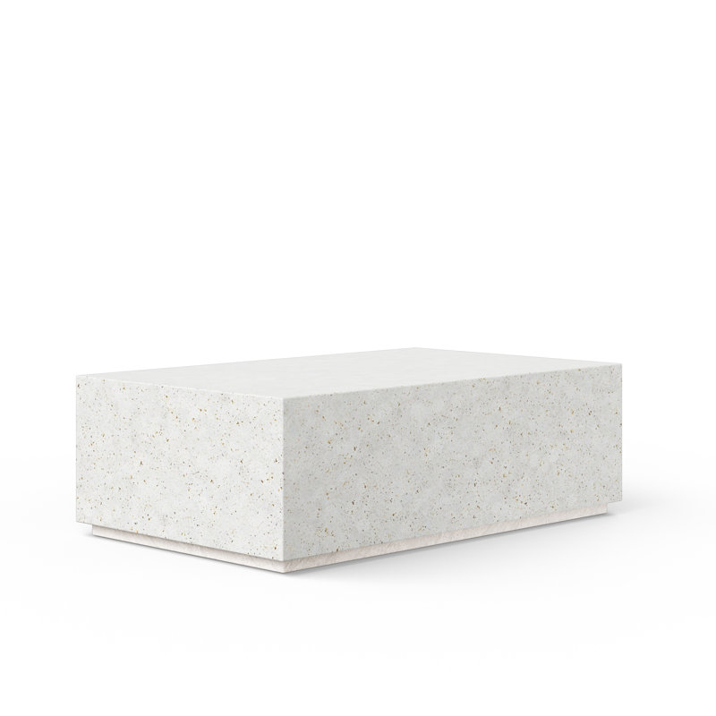 Mixx Bloc Coffee Table, Ivory Terrazo