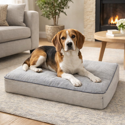 Farihah Striped Orthopedic Polyester Pet Bed