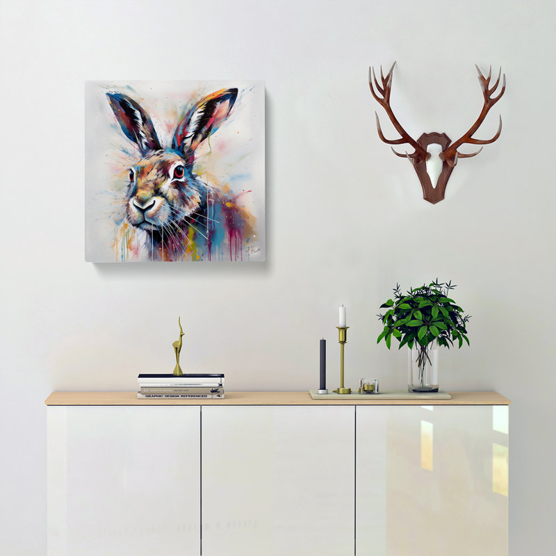 Hare Expressionism No.1 - Print, 50cm H x 50cm W x 3cm D