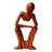 NOVICA Handmade Thinking Of You Wood Sculpture