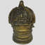 Lampe à huile en laiton antique déesse du temple Lakshmi pour décor traditionnel Pooja