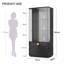 Glass Display Cabinet with Sensor Light and Lock-1761024503
