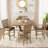 5Pcs Set Counter Table Set Square Counter Table Solid Wood Modern Farmhouse