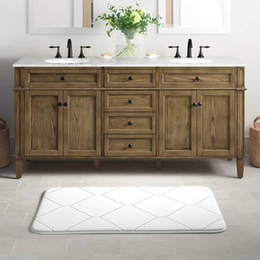 Shop allen + roth Kennilton Wood Open Shelf Vanity Bathroom Collection at