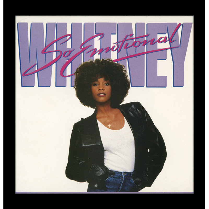 Whitney Houston - So Emotion 12 x 12 sous plexi, affiche encadrée