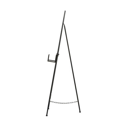 Naxos Black Metal Extra Large Free Standing Adjustable Display Stand Easel w/ Chain Support