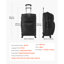 Softside Expandable Luggage with Spinner Wheels, 28 inch / 71 cm Softside Checked Large Luggage, Lightweight Checked Suitcase with Expandable Zippered Pocket and TSA Lock, Black