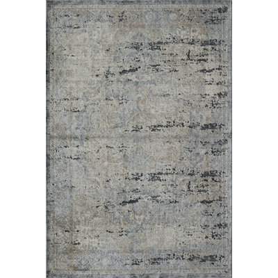 Tapis bleu marine abstrait Anthony