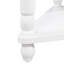 Table de coin 33,8 po Milk White