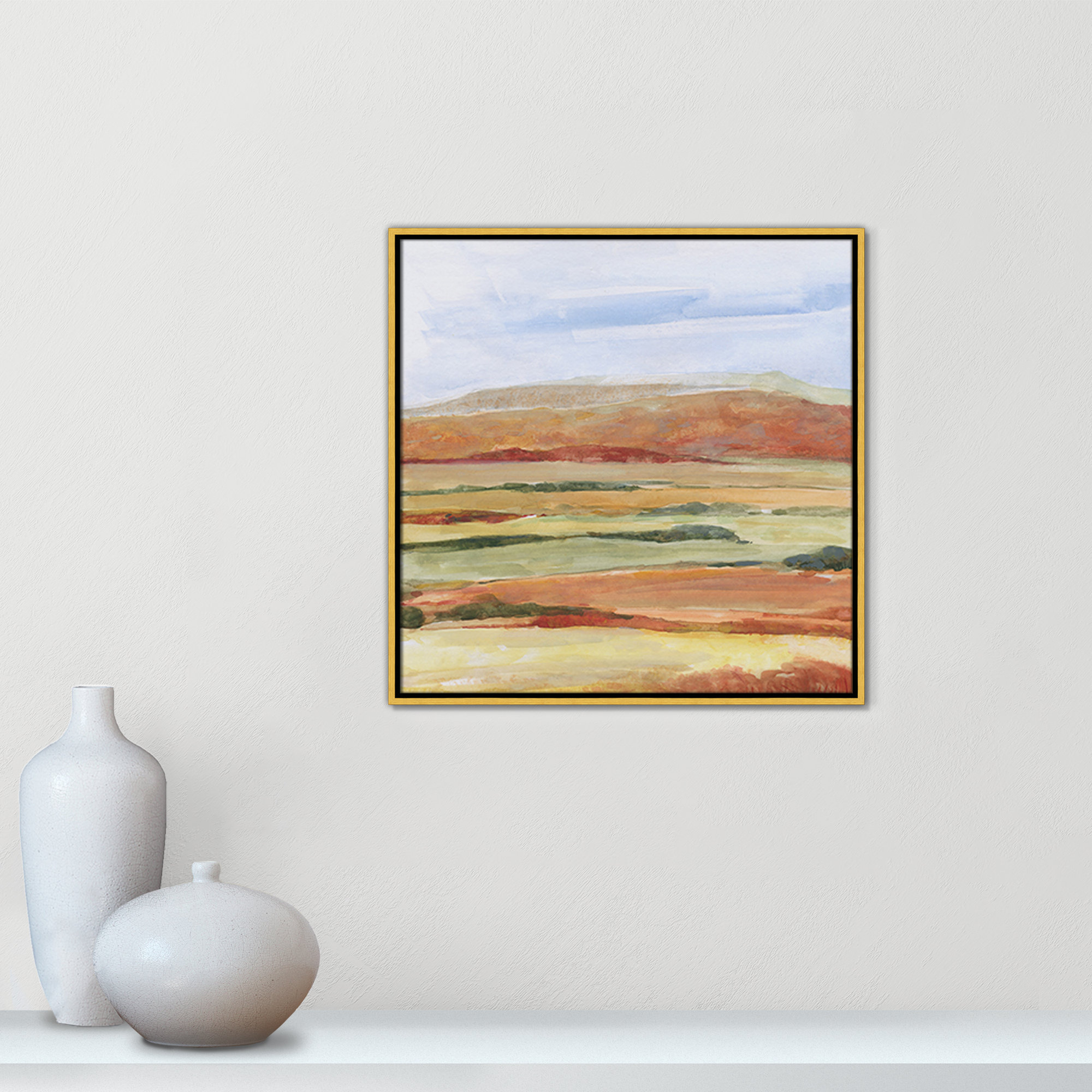 Sedona Magic Print by Sally Swatland, Gold, 25.5" H x 25.5" W x 2" D