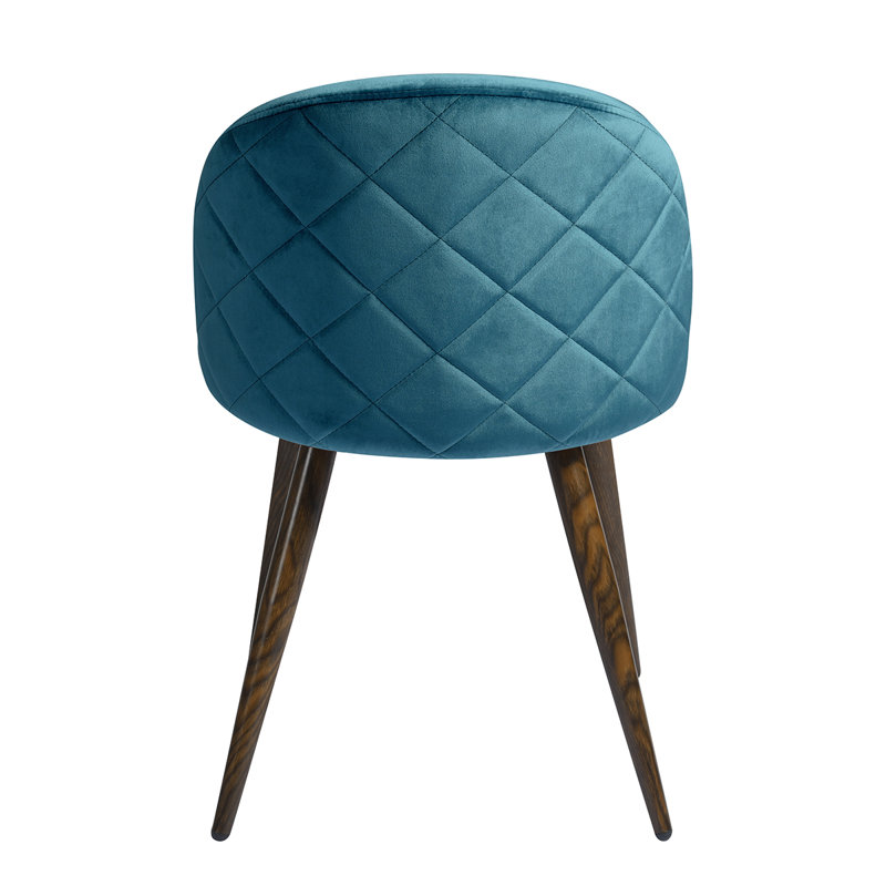 Abel 46cm H Velvet Upholstered Side Chair, Blue