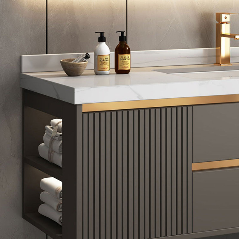 Light luxury modern simple bathroom cabinet, 19.69" H x 59.06" W x 21.65" D