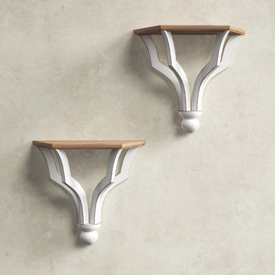 Hector 2 Piece Solid Wood Accent Shelf