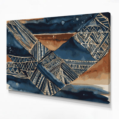 «Hawaiian Kapa Designs», art mural sur toile grise