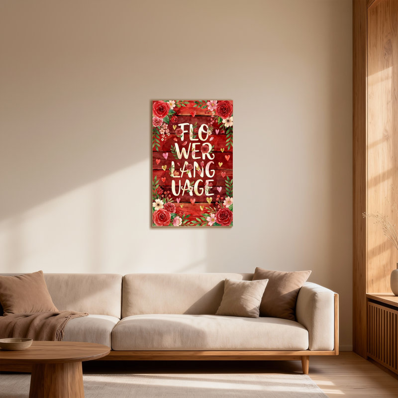 Saint-Valentin, art floral avec roses rouges et cœurs, H 18 po x l 12 po