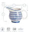 Nicola Spring Hand-Printed Milk Jugs - 300ml - Navy - Pack of 6