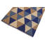 Tapis de zone bleu en laine 4 pi x 6 pi 1 po one-of-kind fait main kilim Keila