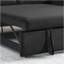 Canapé-lit convertible moderne de 55 po avec 2 accoudoirs amovibles, canapé-lit en velours avec lit escamotable, 2 coussins et dossier ajustable pour le salon, accoudoirs quadrillés-1388482382