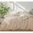 MooMee Lightweight Duvet Cover Set with Zipper Closure 8 Ties 100% Washed Cotton Linen Like Textured Soft Breathable All-Season-111275634-111990382