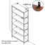 Grande bibliothèque de style rustique industriel de 70,9 po x 31,5 po Gianantonio-319058473