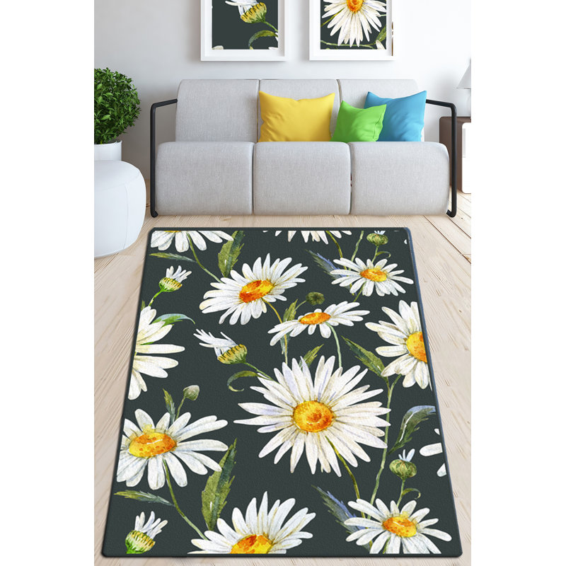 Premium Hall Carpet, 3.9 x 4.9 Feet | 100% Polyester, 0.16 in Pile Height, Antibacterial, Non-Slip Felt Dot Underside | Machine Washable, Durable & Stylish for Living Room, Entryway, & Home Décor