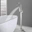 Robinet de baignoire autoportant à poignée simple classique avec douche à main-111704768