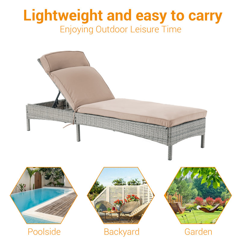 Fauteuil inclinable réglable pour l'extérieur, Sable