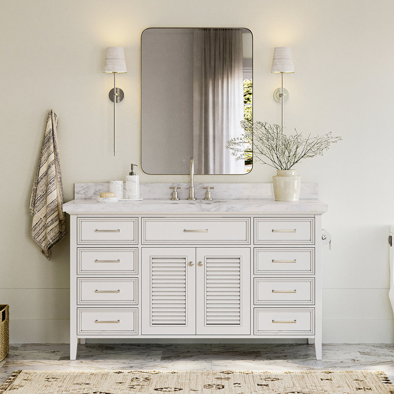 Ensemble de meuble-lavabo simple 61 po Blazier, Blanc