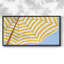 Parasol Beach Stripes II - Toile tendue avec châssis tendue, prête à accrocher-673784909-673784911