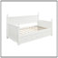 Lit de jour simple en bois avec lit gigogne, structure en pin robuste, canapé multifonctionnel et lit pour les petits espaces-176401298