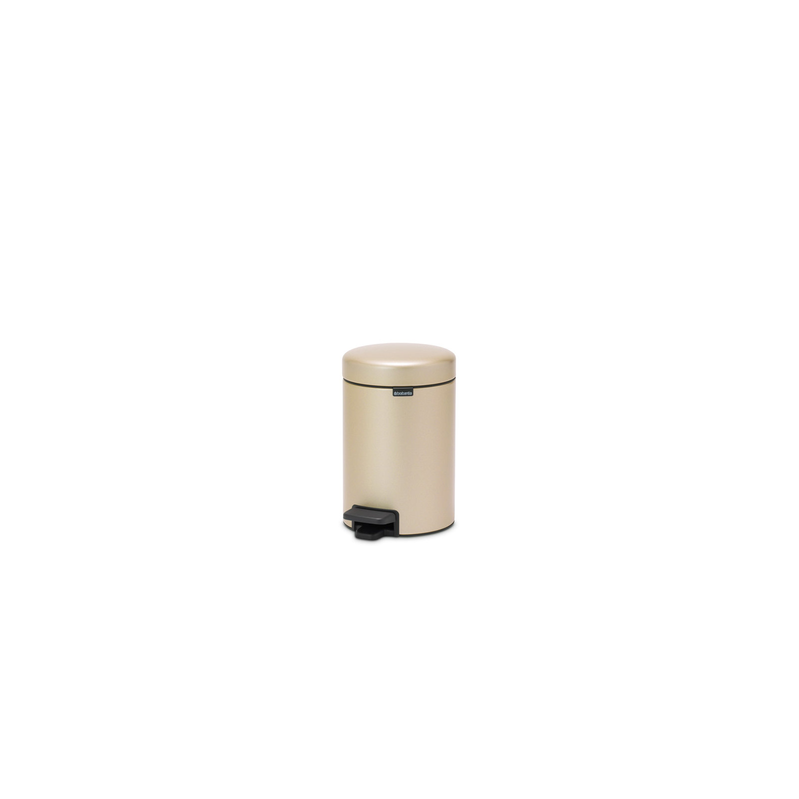 Brabantia NewIcon Step On Trash Can, 0.8 Gallon (3 Liter), Metallic Gold