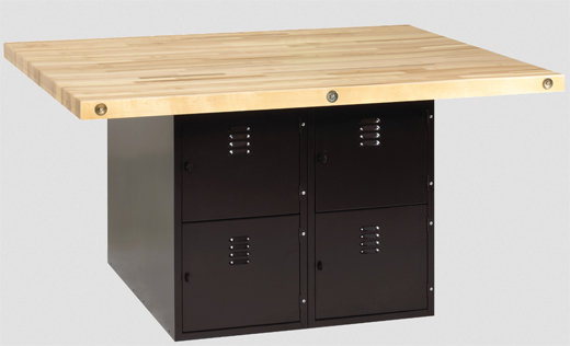 64'' W Wood Top Workbench