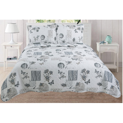 Ensemble de courtepointe réversible en microfibre Fontayne
