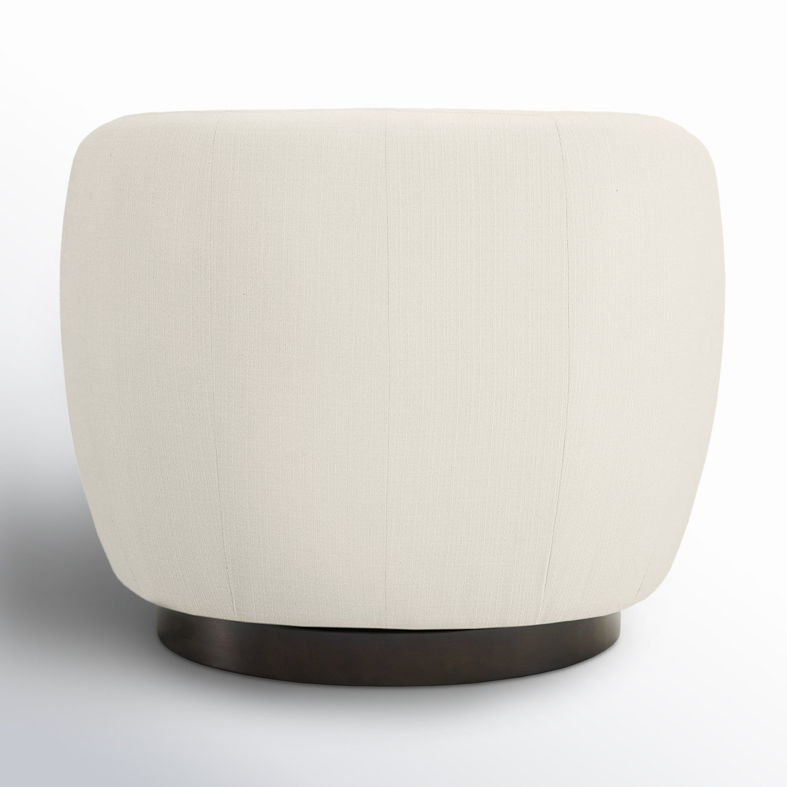 Marcy Upholstered Swivel Barrel Chair, Flanigan Cotton