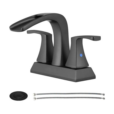 2-handle Bathroom Faucet with Drain Assembly