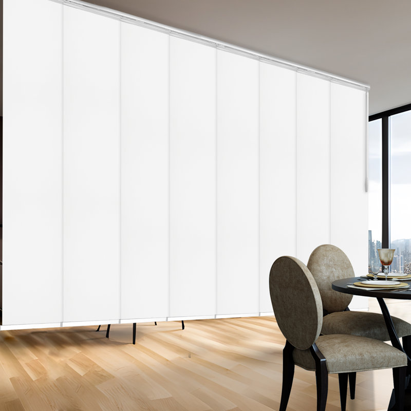 Rail extensible à 8 panneaux blancs Laci, L 94 po x l 175 po