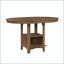 Table de salle à manger à hauteur de comptoir extensible avec base de rangement
