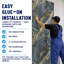 Panneaux muraux brillants en or bleu 4 pi x 9 pi en or bleu Falkirk Irvine III (paquet de 3)-128543149