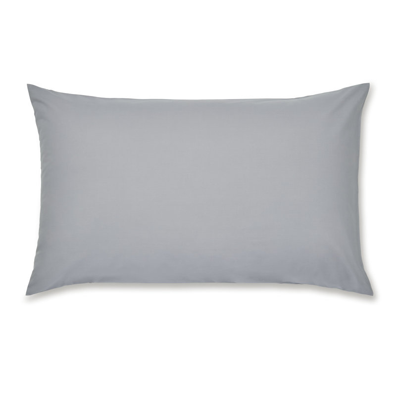 Easy Iron Percale Housewife Pillowcase, Grey