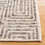 Tapis ivoire / gris en laine / coton noué à la main Adan-777731878