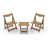 Teak HIPS Foldable 3-Piece Bistro Set Indoor/Outdoor Use